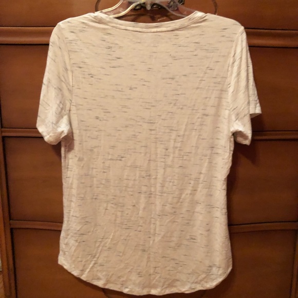 NWT Women’s size Medium T-Shirt, black speckles on a white cream background. - Picture 2 of 2